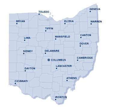 Ohio map